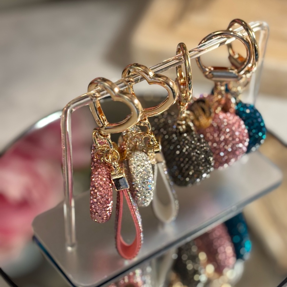 Sparkling double face Keychain Set with Gold Accents - Picture 7 of 10